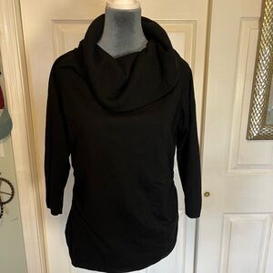 Ann Taylor Black Cowl Neck Sweater with 3/4 Sleeves